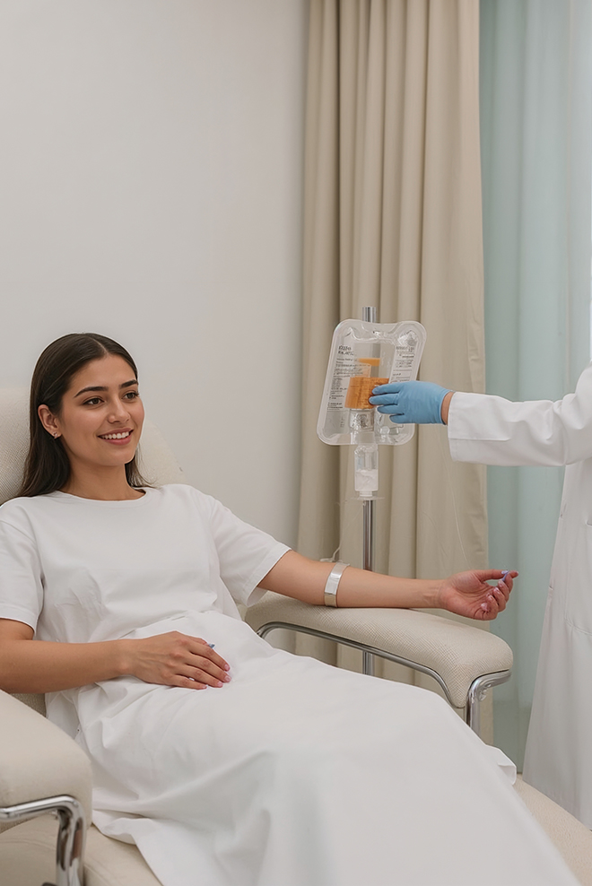 IV drip therapy session